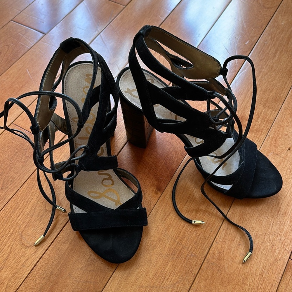 Sam Edelman cross cross block heels 8.5